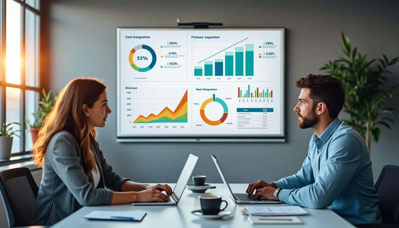 Illustration: Relations entre coût d’acquisition et ROI : mécanismes et influence directe