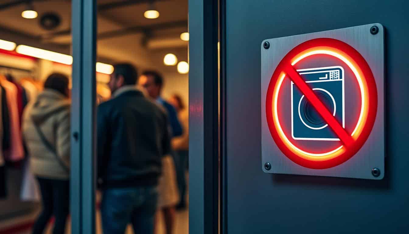 Illustration: Comprendre le symbole du sèche-linge interdit et sa signification précise