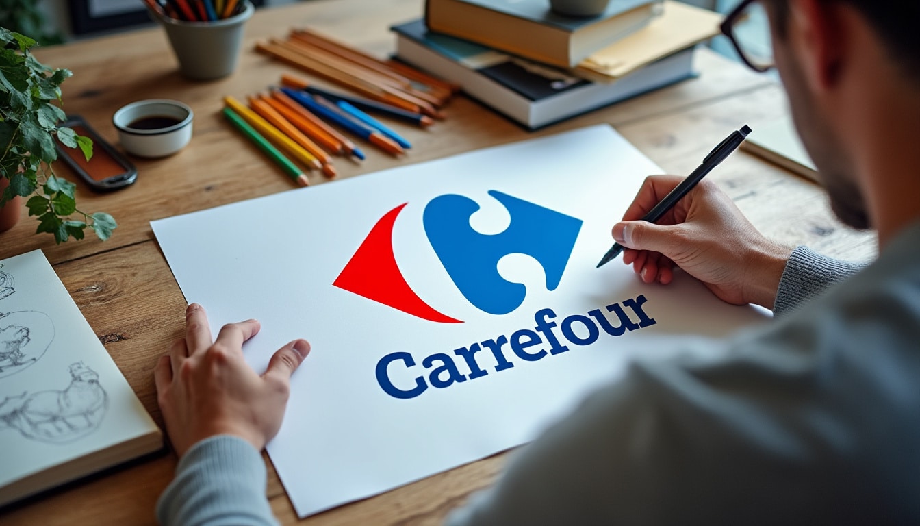 Illustration: Comment le logo Carrefour raconte une histoire visuelle captivante